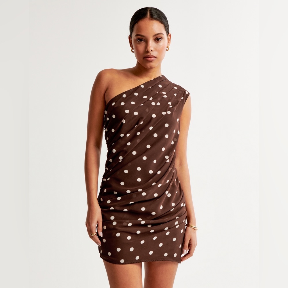 NWT | Abercrombie & Fitch | One-Shoulder Chiffon Mini Dress | Sz M